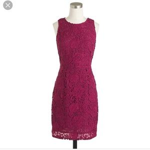 JCrew Sleeveless Floral Lace Sheath Dress